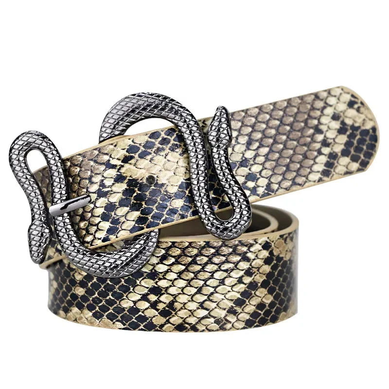 Cinto de Couro Cobra Feminino