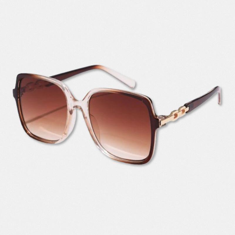 Óculos de Sol Feminino Quadrado Perséfone Marrom Degrade