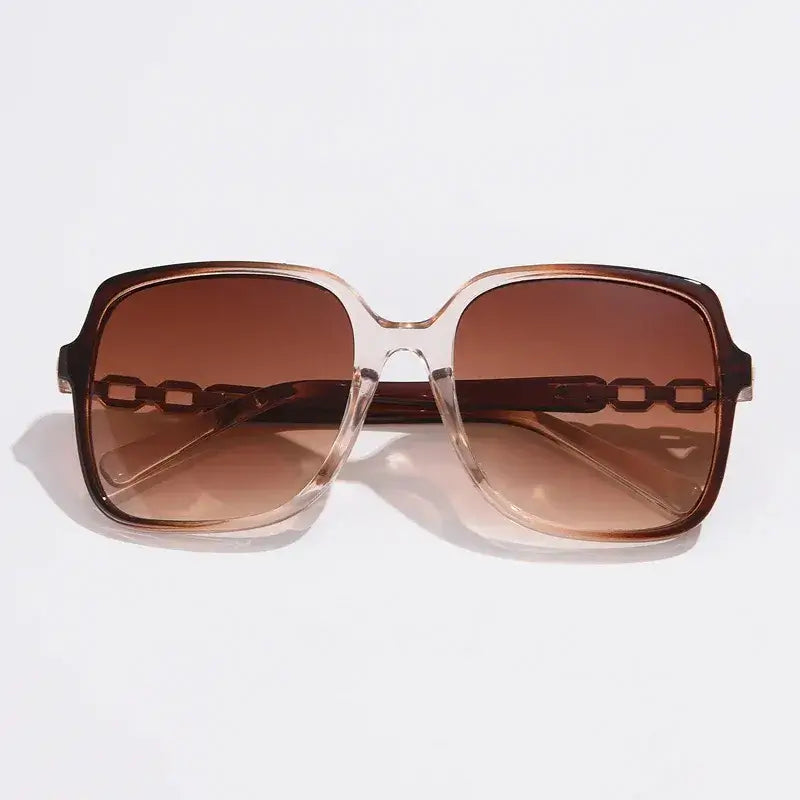 Óculos de Sol Feminino Quadrado Perséfone Marrom Degrade