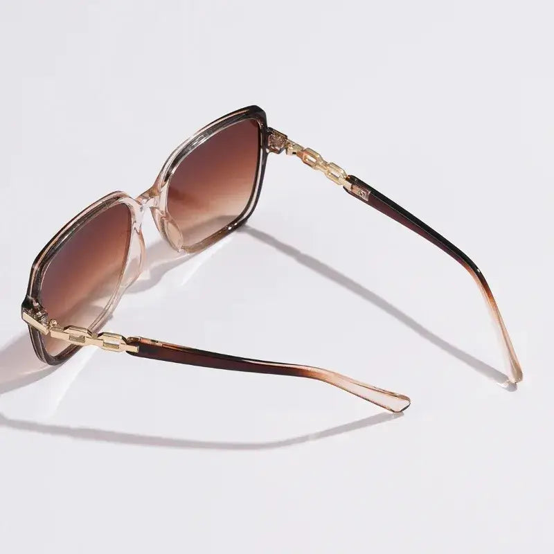 Óculos de Sol Feminino Quadrado Perséfone Marrom Degrade