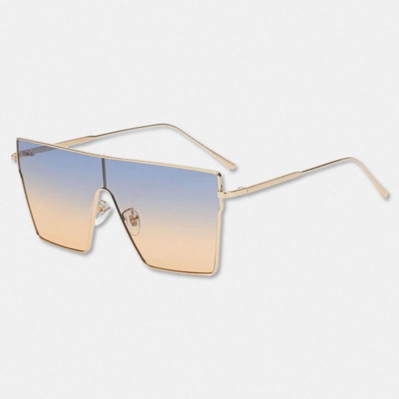 Óculos de Sol Feminino Retangular Atena Azul