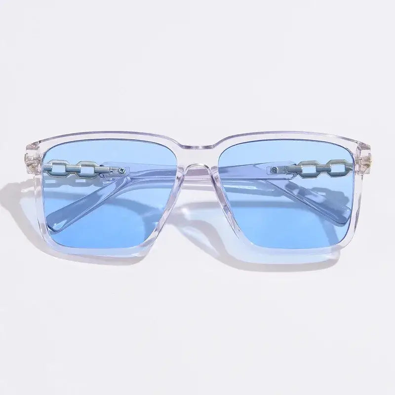 Óculos de Sol Quadrado Feminino Meysi Azul