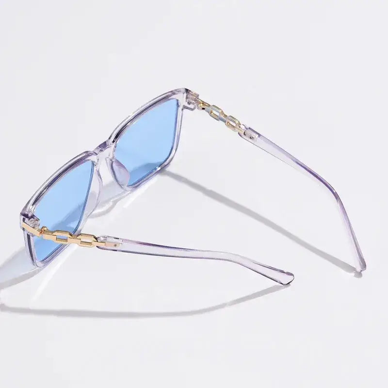 Óculos de Sol Quadrado Feminino Meysi Azul