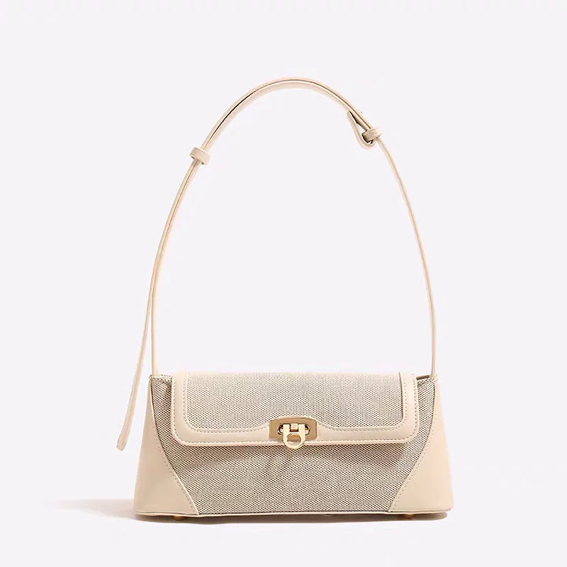 bolsa baguete de couro branco philomena