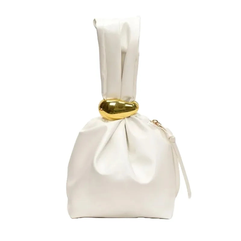 Bolsa de Mão Plissada Ema Branco