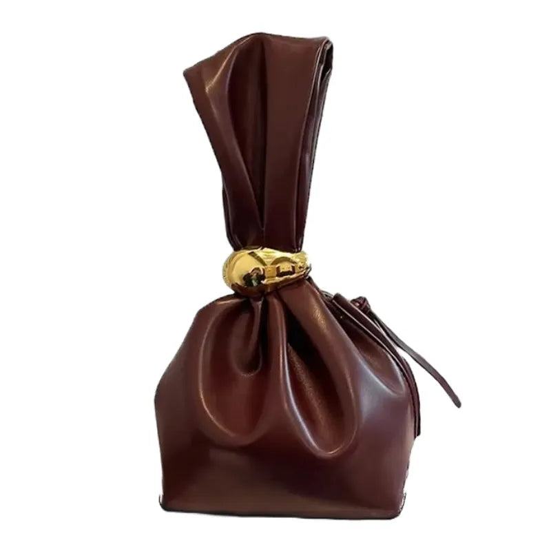 Bolsa de Mão Plissada Ema Vinho
