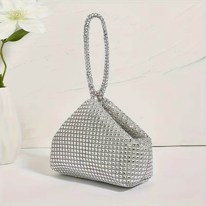 Bolsa de Mão Strass Mariana Prata