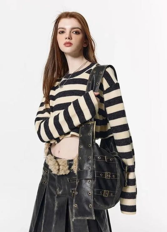 Bolsa de Ombro Vintage Cassandra Preto