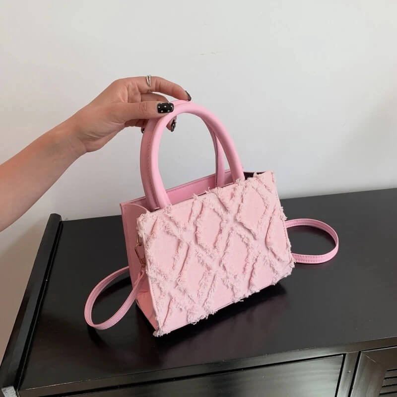 bolsa satchel rosa danna