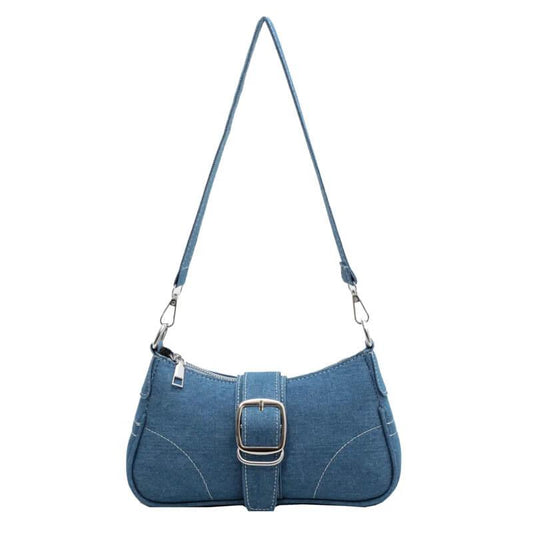 Bolsa Baguete com Corrente Mayla Azul