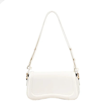 Bolsa Baguete de Couro Abigail Branca