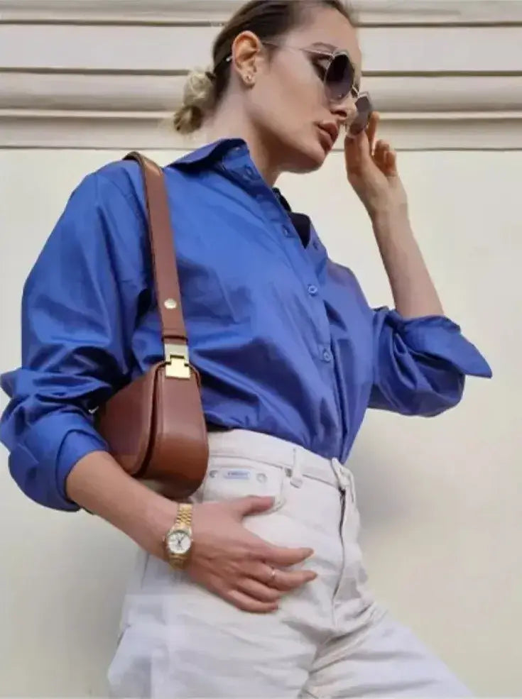 Bolsa Baguete de Couro Abigail Marrom