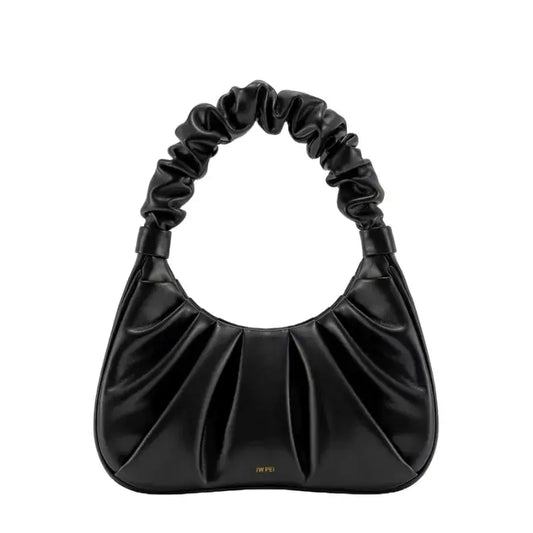 Bolsa Hobo Plissada Nila Preta