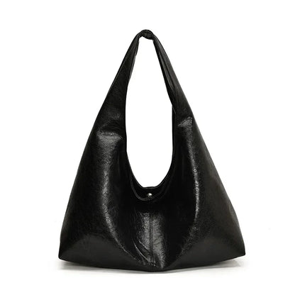 Bolsa Hobo de Couro Graça Preto