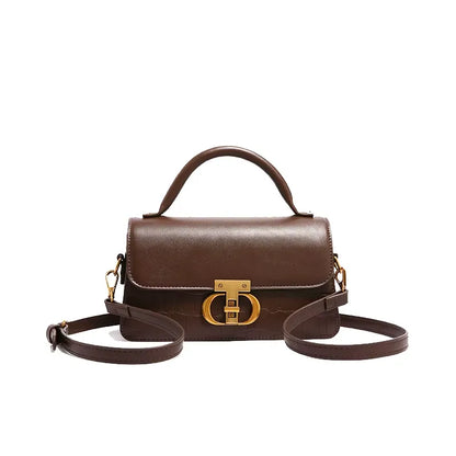 Bolsa Satchel de Couro Fern Chocolate