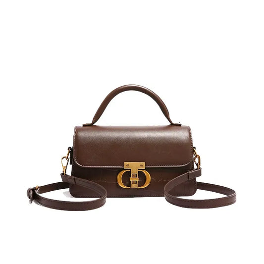 Bolsa Satchel de Couro Fern Chocolate