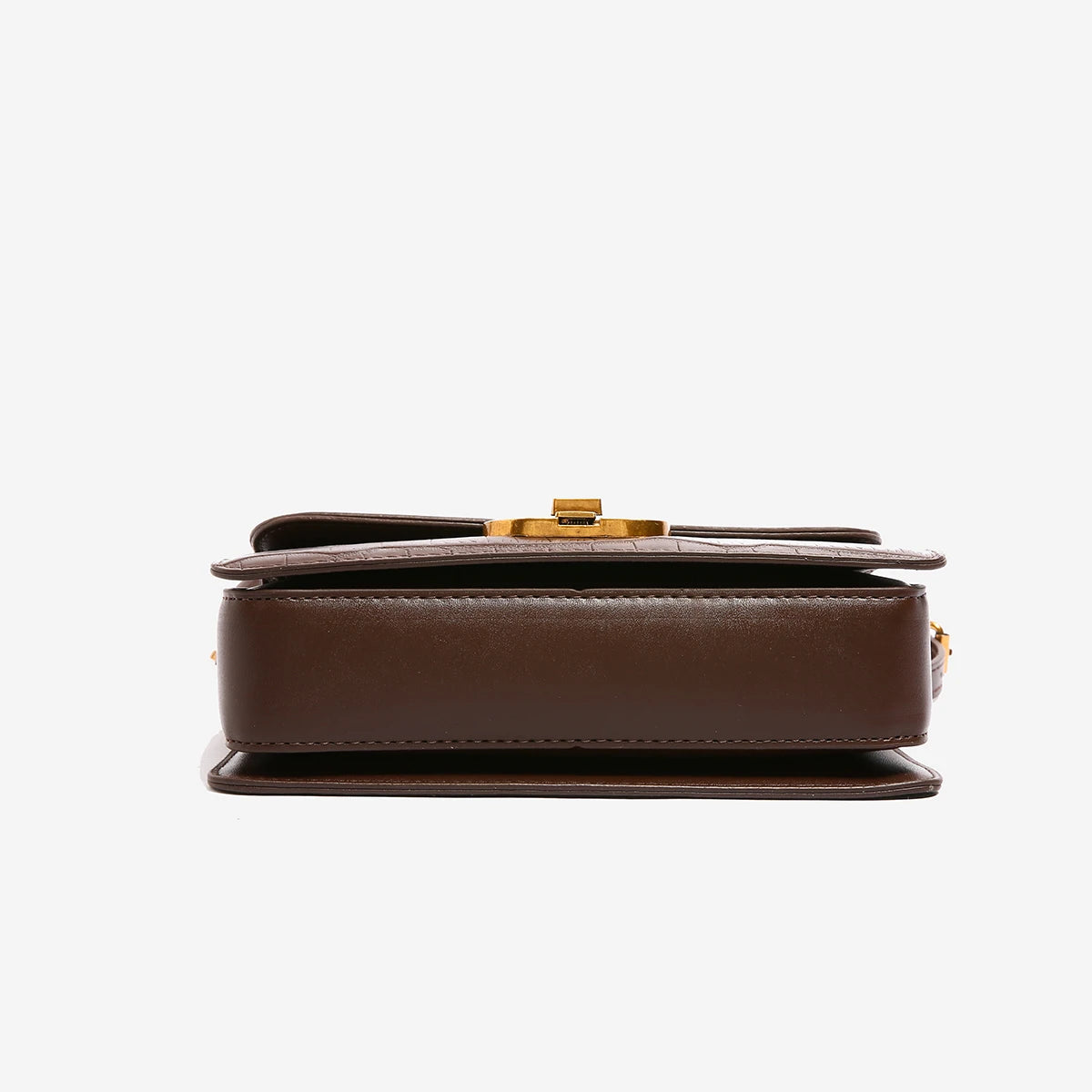 Bolsa Satchel de Couro Fern Chocolate