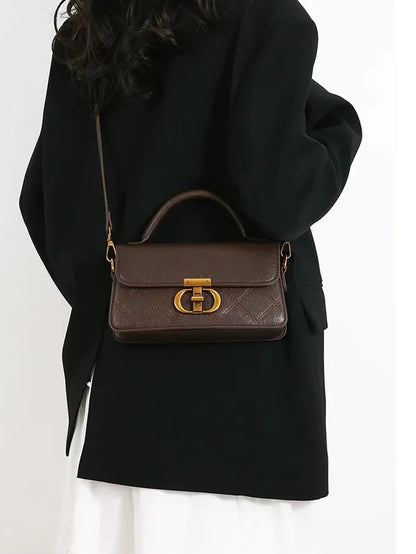 Bolsa Satchel de Couro Fern Chocolate