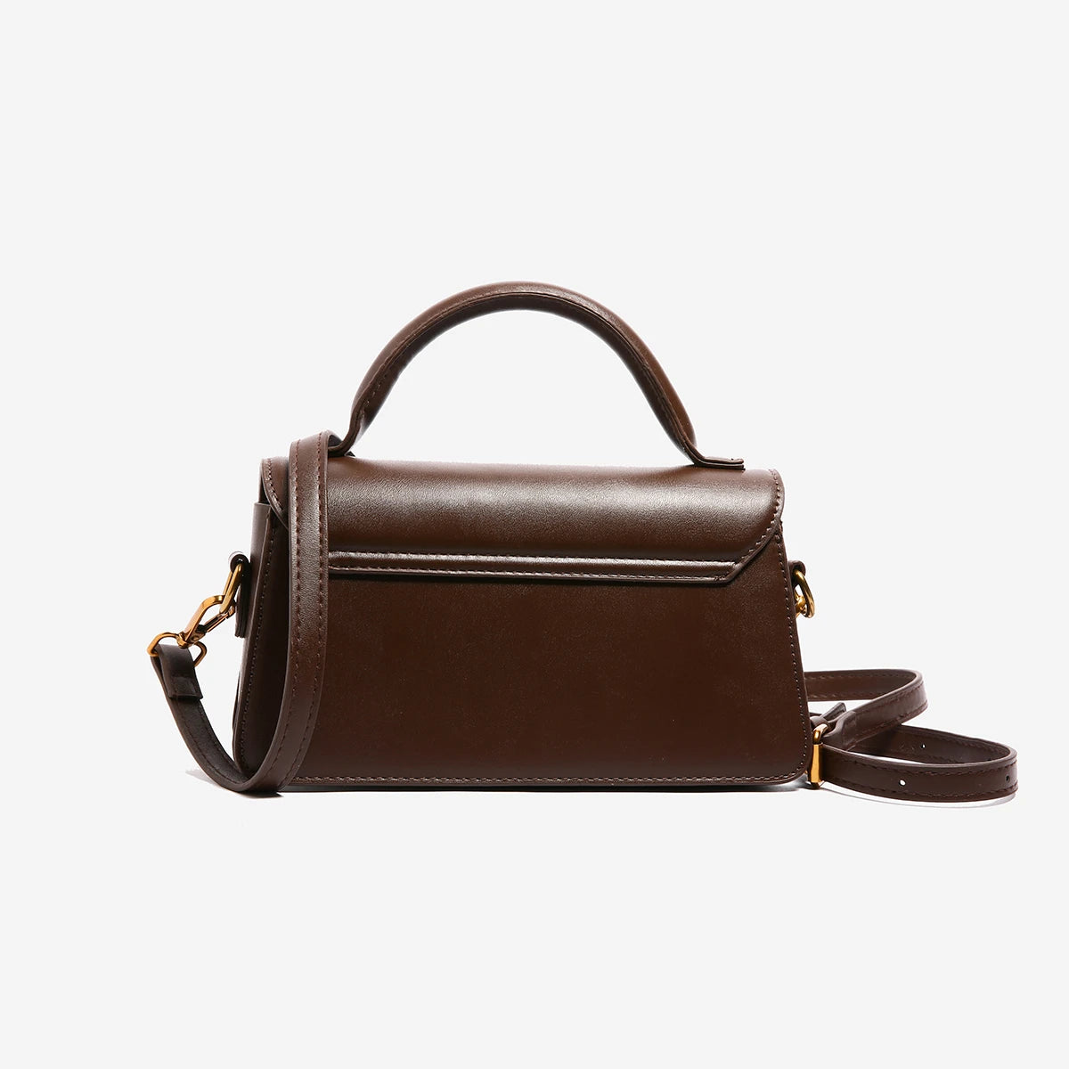 Bolsa Satchel de Couro Fern Chocolate