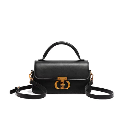 Bolsa Satchel de Couro Fern Preto