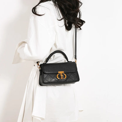 Bolsa Satchel de Couro Fern Preto