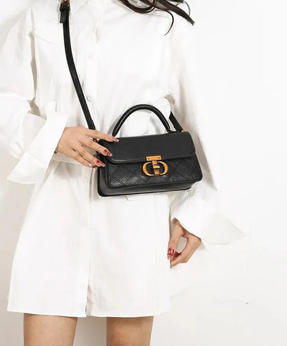 Bolsa Satchel de Couro Fern Preto