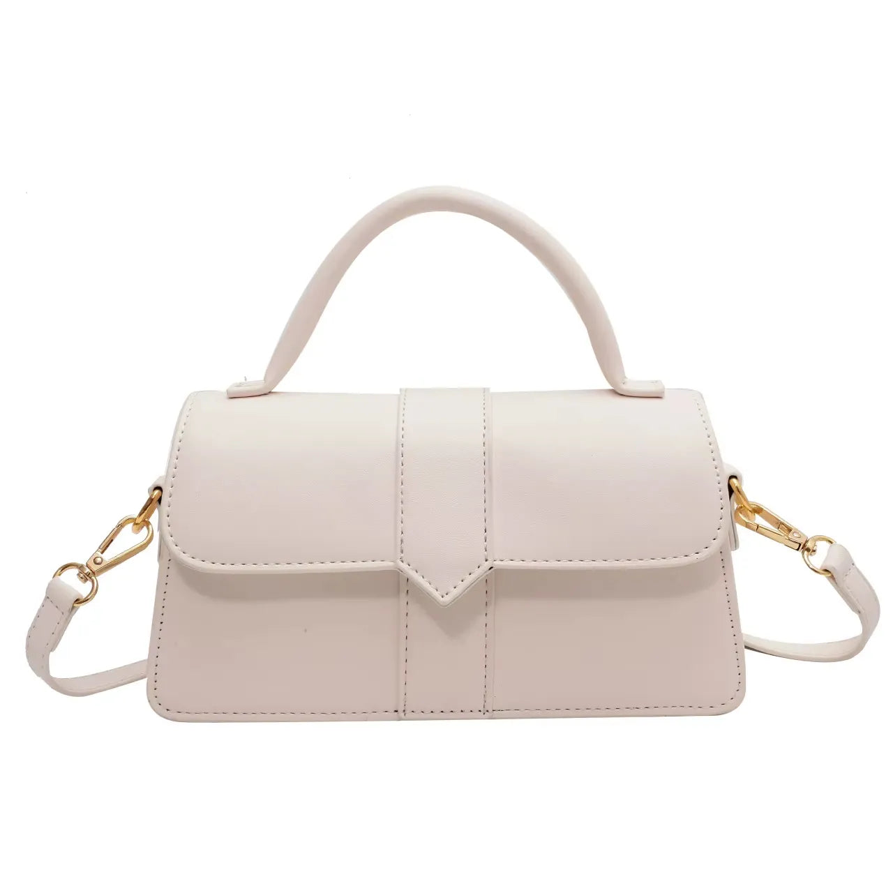 Bolsa Satchel de Couro Monroe Bege