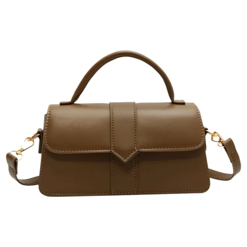 Bolsa Satchel de Couro Monroe Marrom