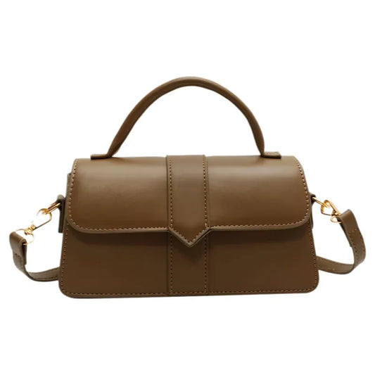 Bolsa Satchel de Couro Monroe Marrom