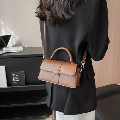 Bolsa Satchel de Couro Monroe Marrom
