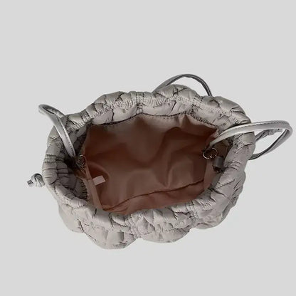 Bolsa Tiracolo Acolchoada Louise Cinza