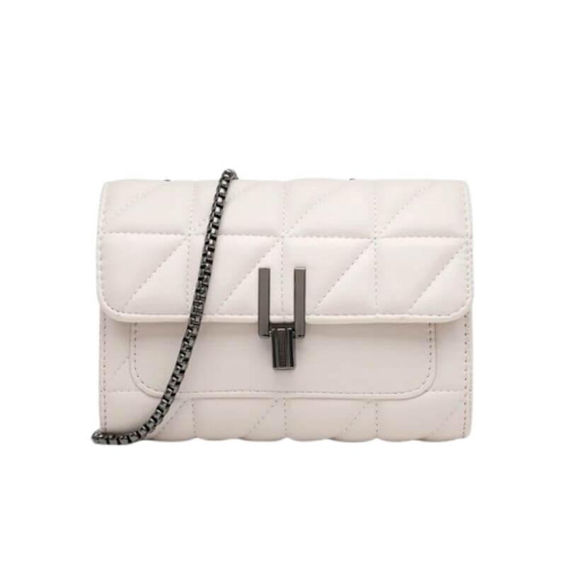 Bolsa Tiracolo com Corrente Griss Branco