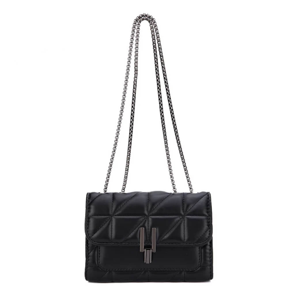 Bolsa Tiracolo com Corrente Griss Preto