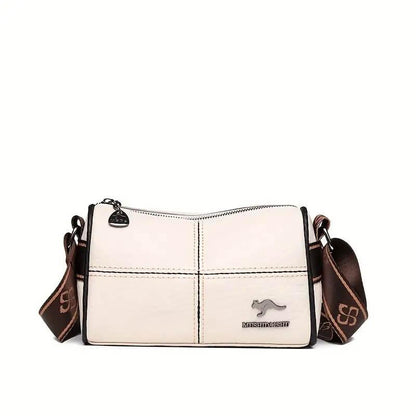 Bolsa Tiracolo de Couro Mush Branco
