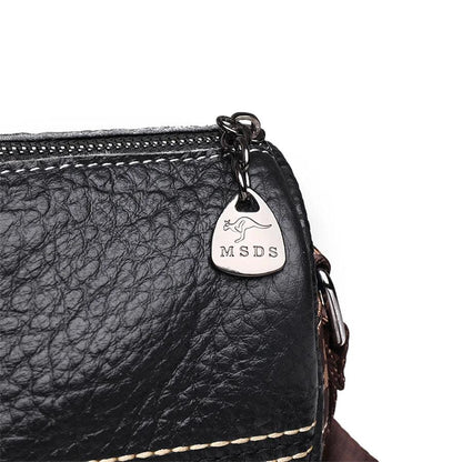 Bolsa Tiracolo de Couro Mush Preto