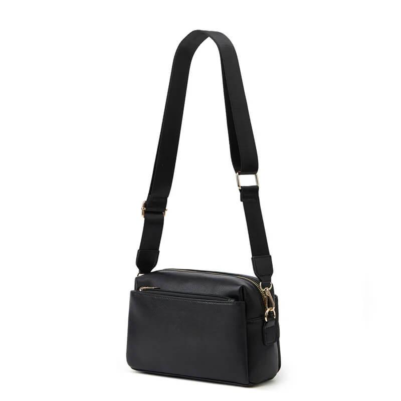 Bolsa Tiracolo de Couro Sarah Preto
