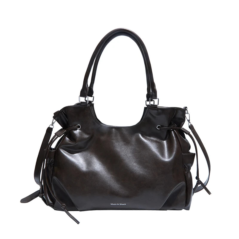 Bolsa Tote de Couro Serenata Café