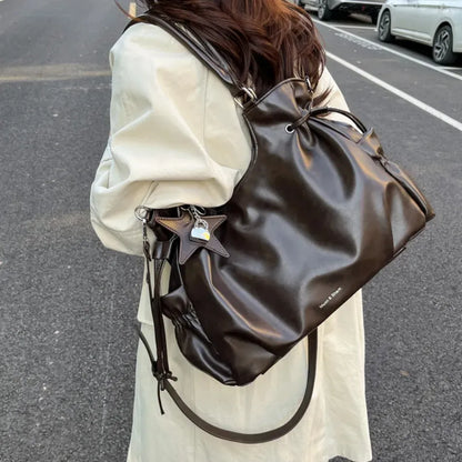 Bolsa Tote de Couro Serenata Café