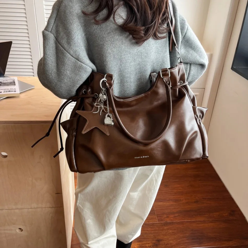 Bolsa Tote de Couro Serenata Marrom