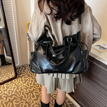 Bolsa Tote de Couro Serenata Preto