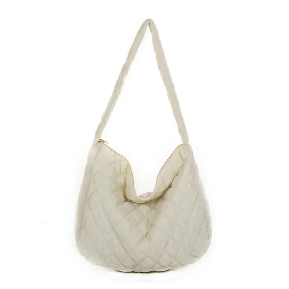 Bolsa de Ombro feminina Acolchoada branca