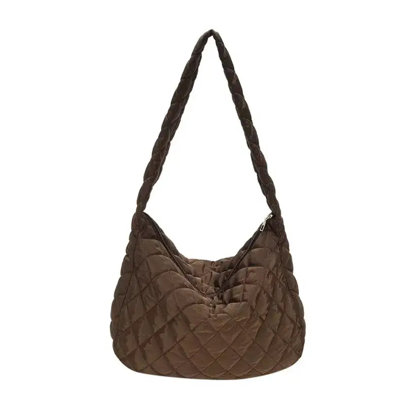 Bolsa de Ombro feminina Acolchoada cafe