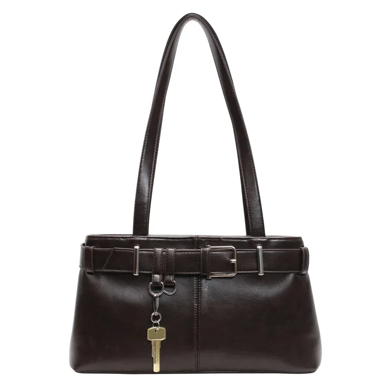 Bolsa de Ombro Retro Brooklyn Marrom