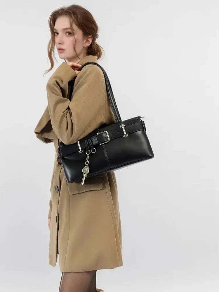 Bolsa de Ombro Retro Brooklyn Preto