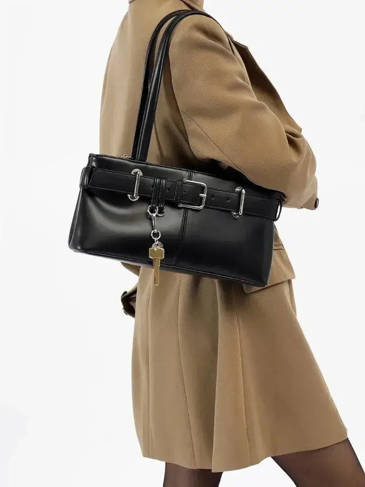 Bolsa de Ombro Retro Brooklyn Preto