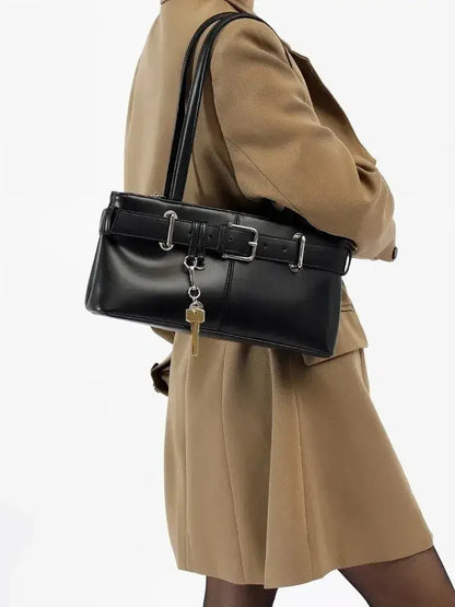 Bolsa de Ombro Retro Brooklyn Preto