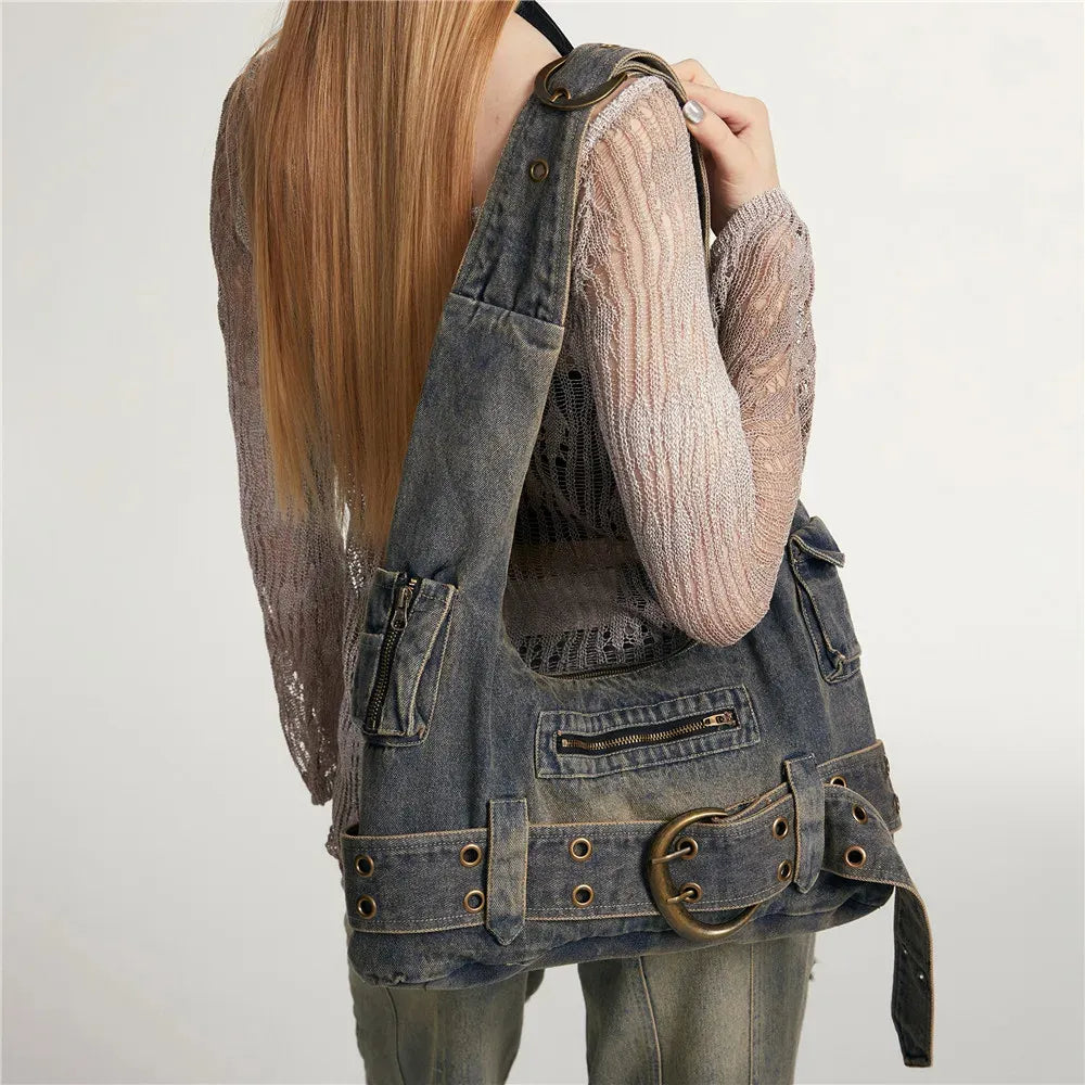 Bolsa de Ombro Vintage Jeans Khari