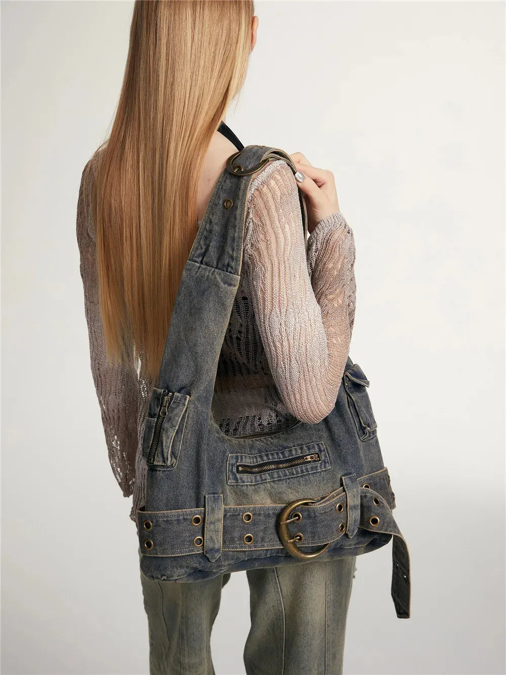 Bolsa de Ombro Vintage Jeans Khari