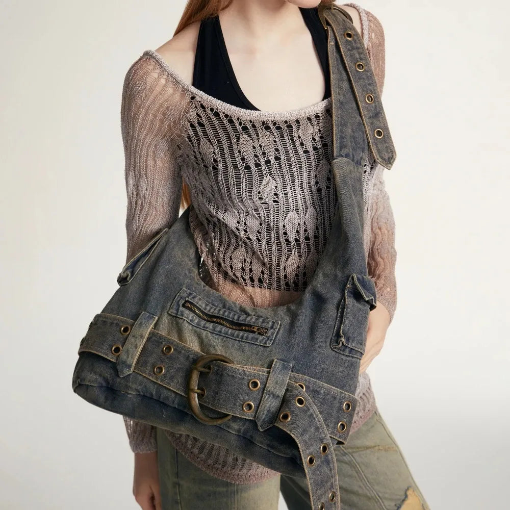 Bolsa de Ombro Vintage Jeans Khari
