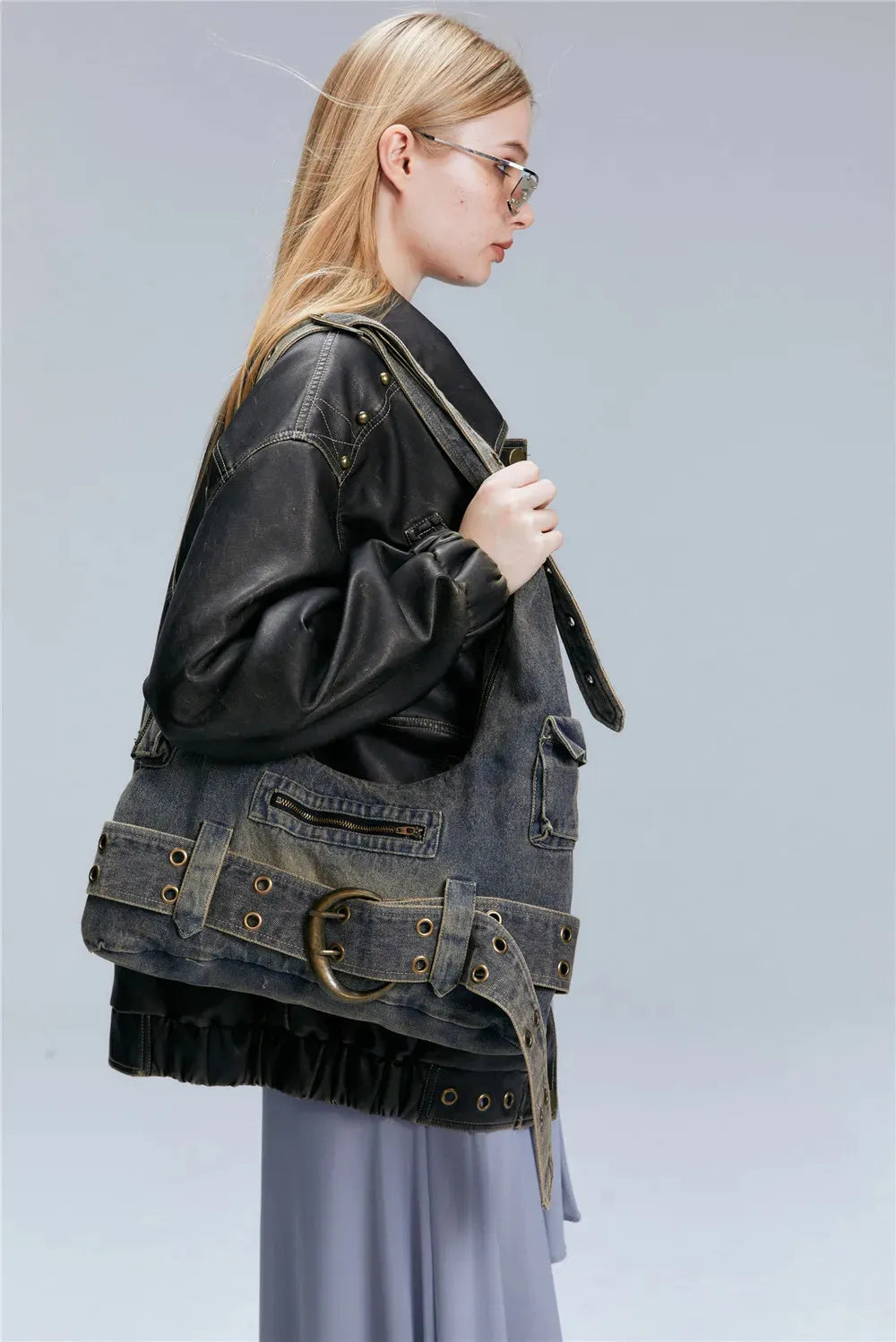 Bolsa de Ombro Vintage Jeans Khari